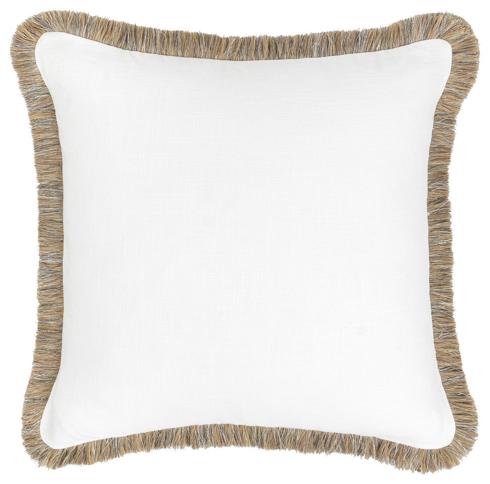 Cara Linen Blend Fabric Throw Pillow, 24x24