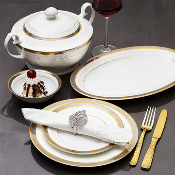 Padova Hammered Gold Flatware Set Stainless Steel, Service for 4