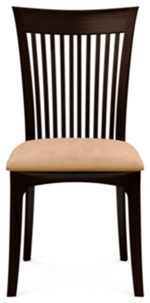 Copeland Sarah Upholstered Sidechair, Smoke Cherry, Sand Microsuede