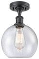 Innovations Lighting 516-1C-BK-G124-8 Athens 1 Light 8" Semi-Flush Mount