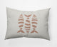 14x20" Puzzle Fish Nautical Decorative Indoor Pillow, Mauve