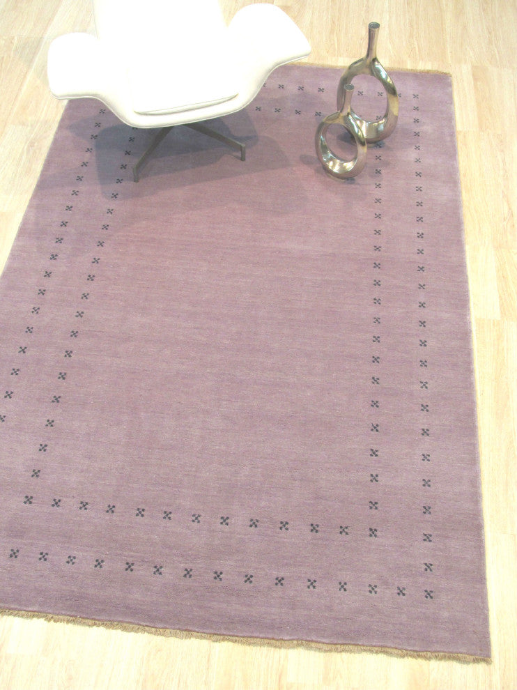 Purple Transitional Solid Lori Baft Area Rug