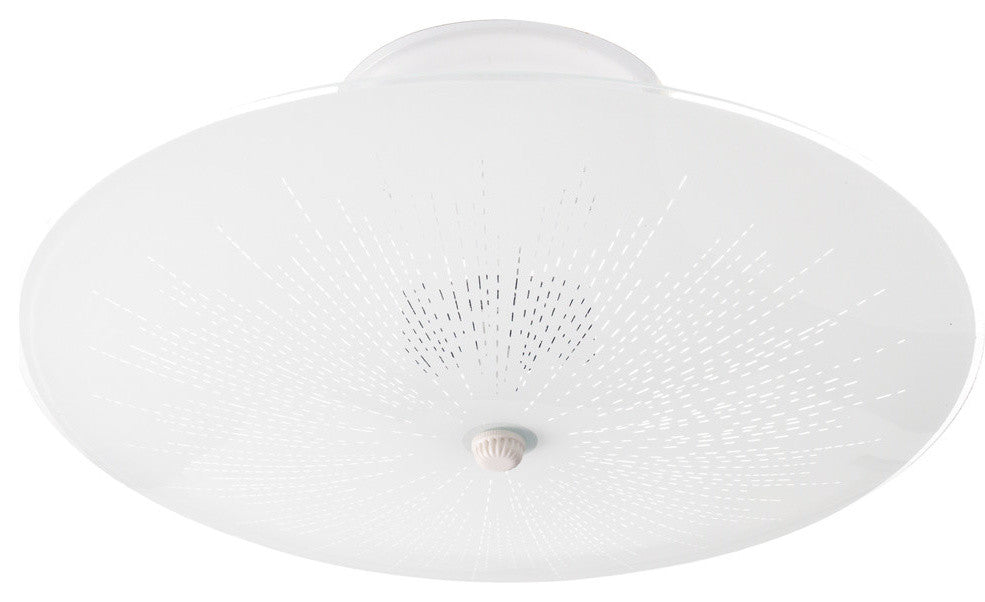 2 Light 12" Ceiling Fixture Round Sunburst