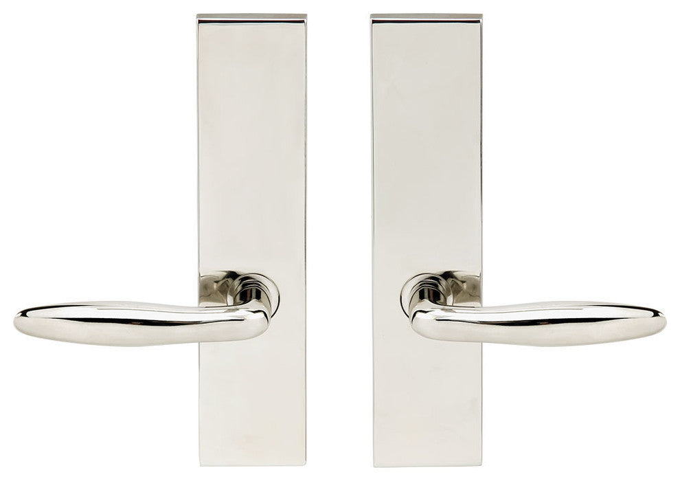 Summer Lever, Tubular Full Dummy Pair, Right Hand, Polished Stainless Steel