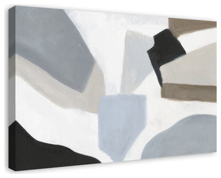 Neutral Abstract With Soft Shapes 36 x 24 Canvas Wall Art