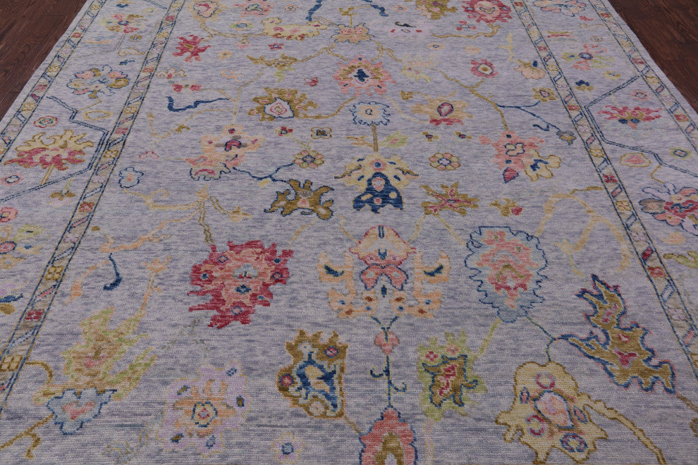 9' 4" X 11' 5" Turkish Oushak Hand Knotted Wool Rug - Q14812