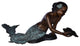 A Little Mermaid Holding A Shell Bronze Fountain Art Nude: 15" x 37" x 20"H