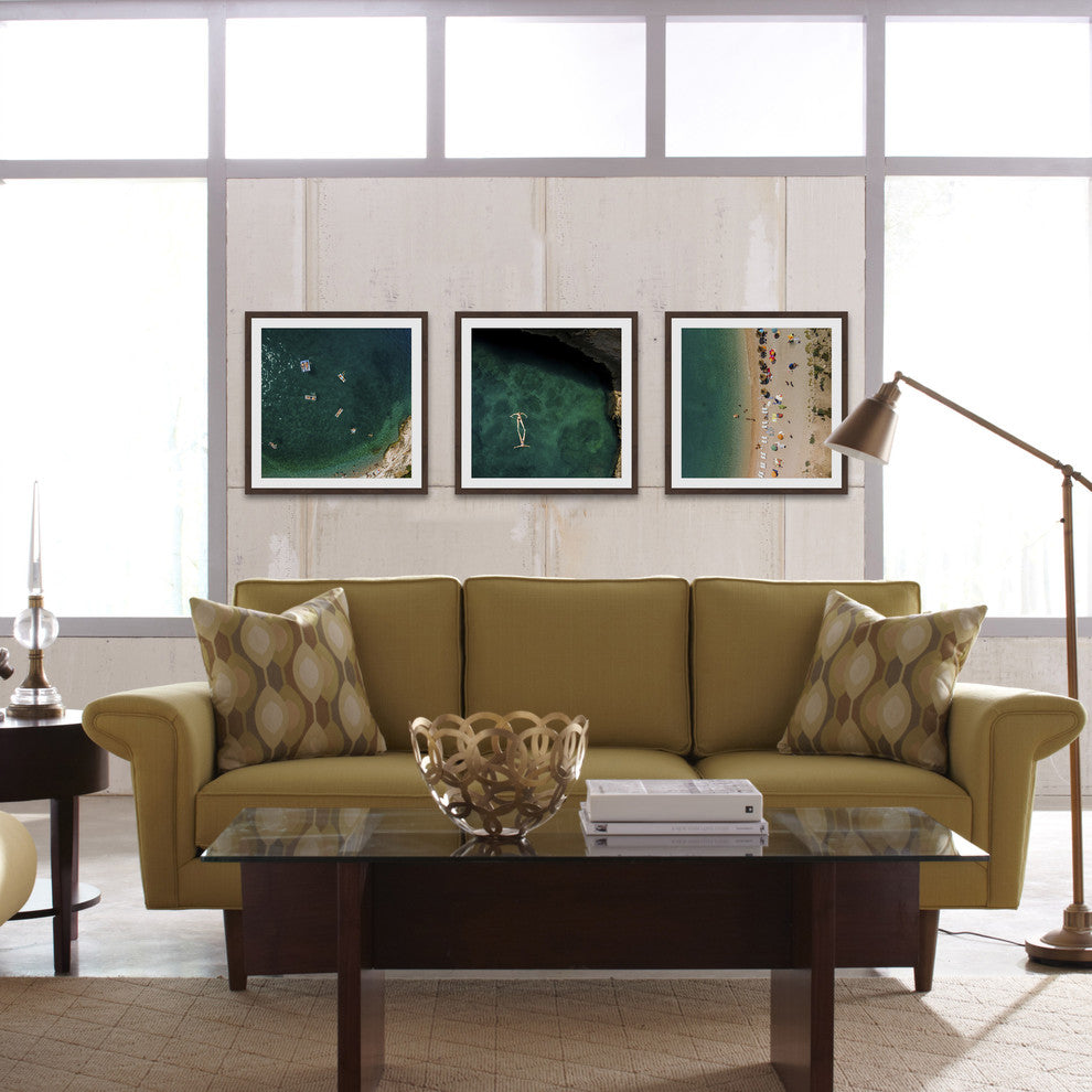 Beachy Havens Triptych, 54x18