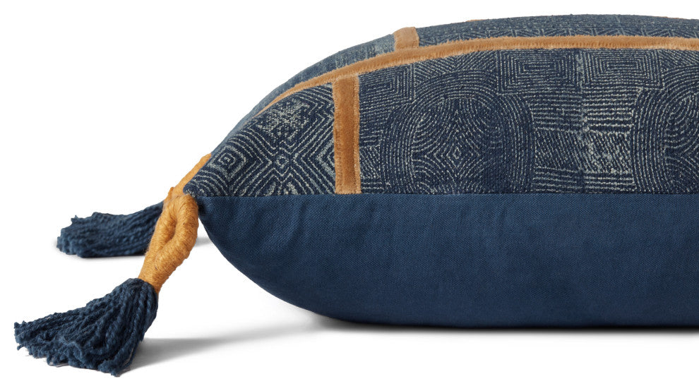 Loloi P0967 Navy / Multi 12" x 27" Cover Only Pillow