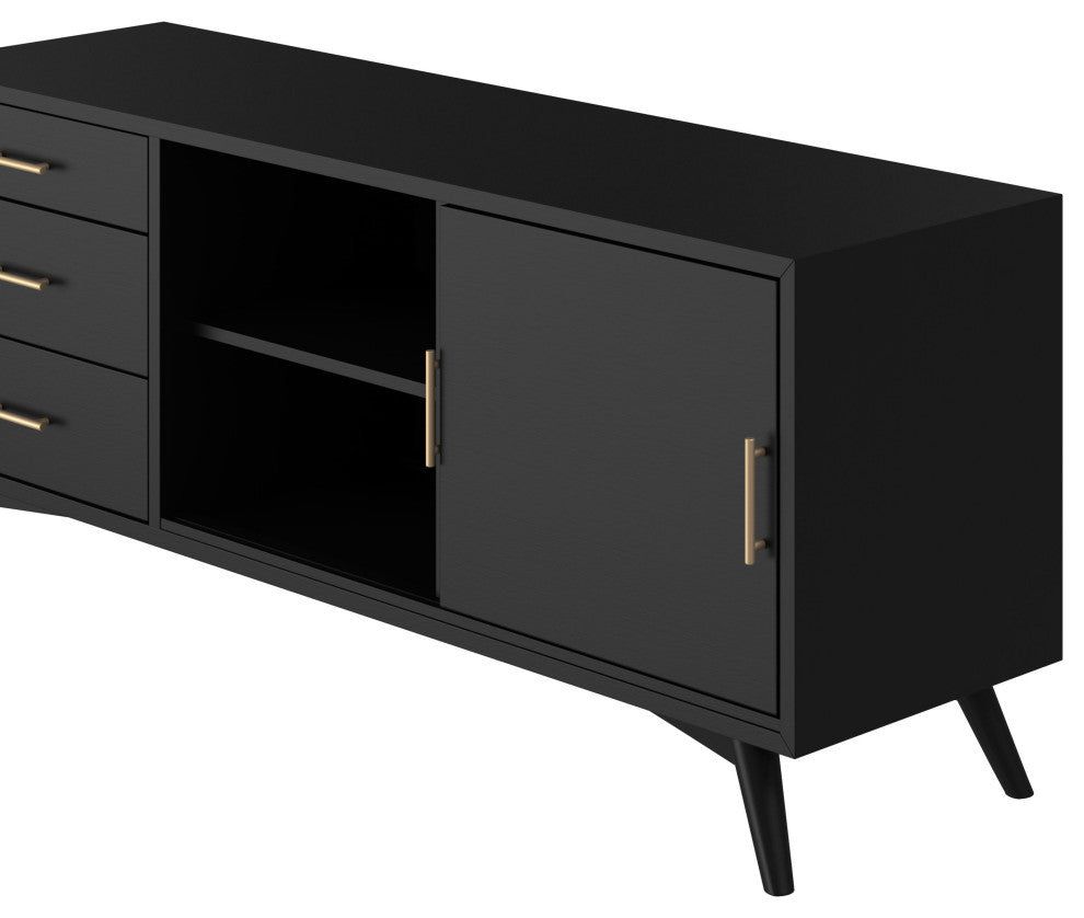 Flynn Large TV Console, Black