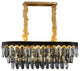 Loano | Black Crystal Ceiling Chandelier for Living Room and Kitchen Island
