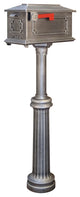 Kingston Curbside Mailbox with Bradford Surface Mount Mailbox Post