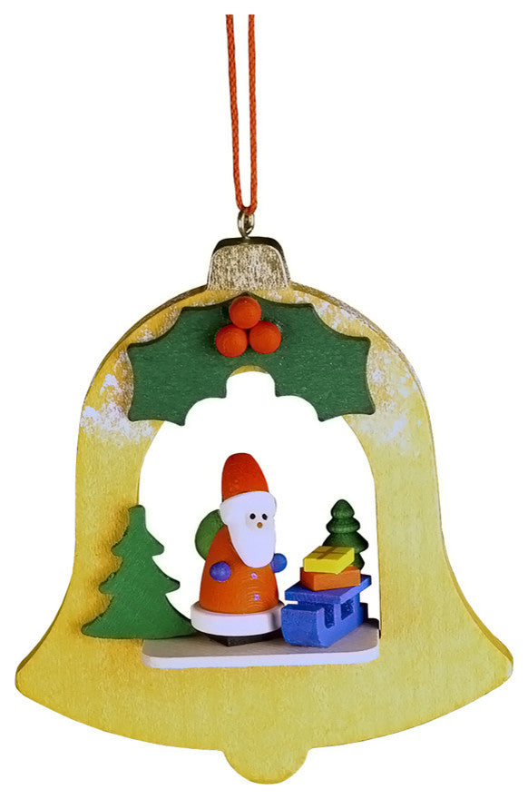 Christian Ulbricht Ornament- Santa In Yellow Bell