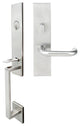 Munich Lever, Mortise Entry Handleset, Right Hand, Satin Stainless Steel