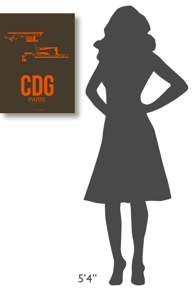 "CDG Paris Poster 3" Fine Art Print