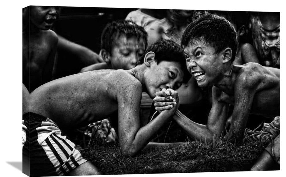"Hentakan Terakhir" Stretched Canvas Giclee by Adhi Prayoga, 30"x20"