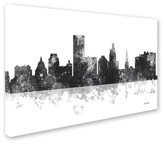 Marlene Watson 'Providence Rhode Island Skyline BG-1' Canvas Art, 12"x19"