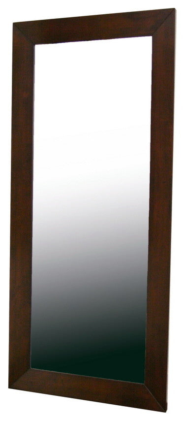 Baxton Studio Doniea Dark Brown Wood Frame Modern Mirror, Rectangle