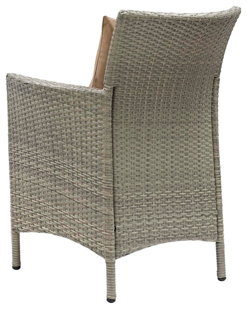 Lounge Sectional Sofa Chair Set, Rattan, Wicker, Gray Brown, Outdoor