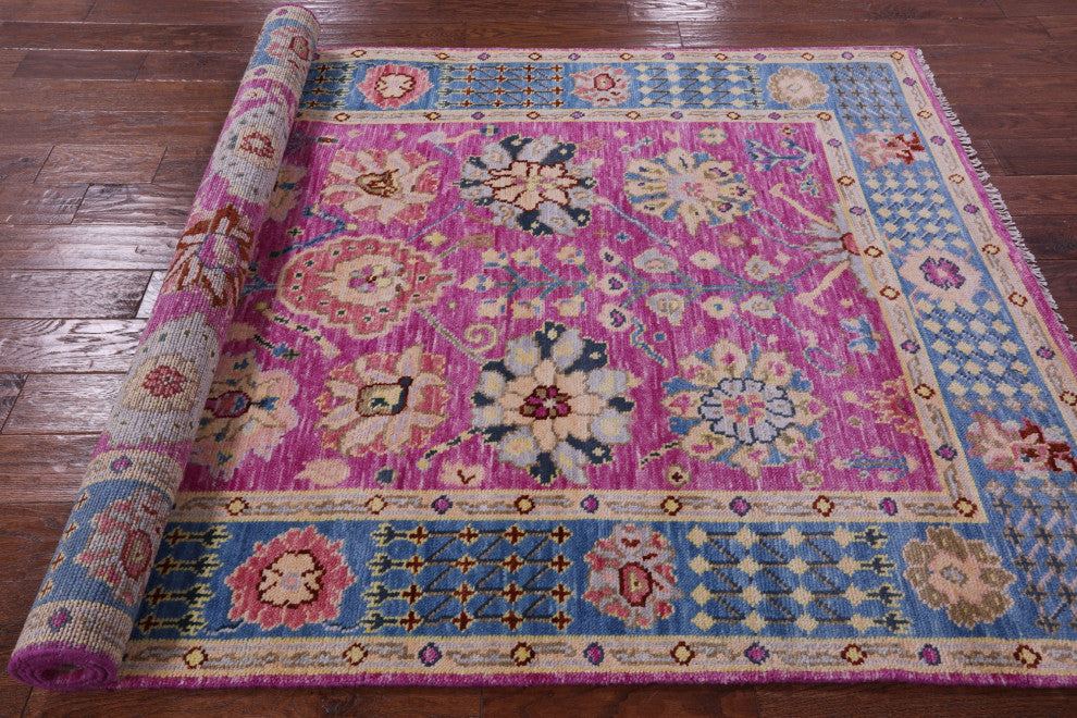 Turkish Oushak Hand Knotted Wool Rug 5' 2" X 8' 1" - Q15353