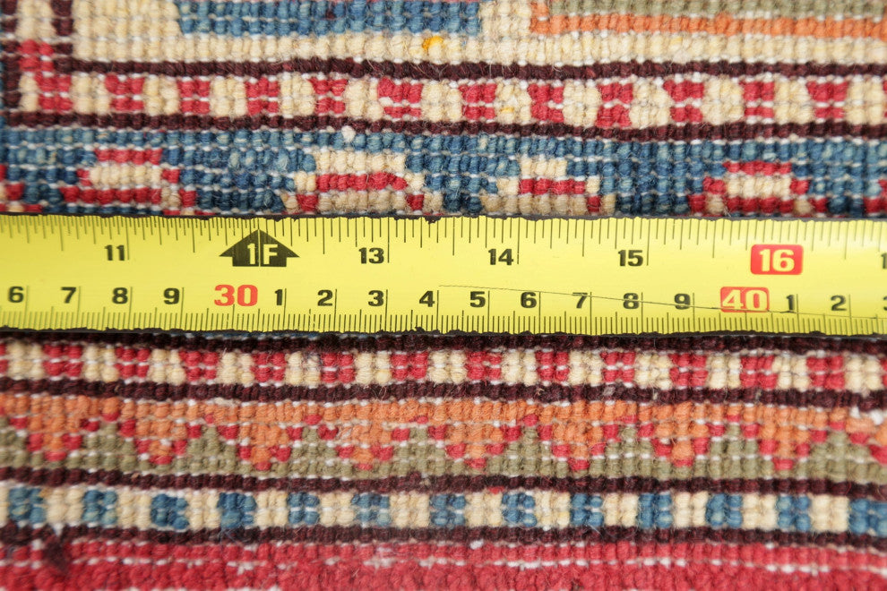Oriental Kazak Traditional Hand Made Pakistani Area Rug, Red, 6'8"x4'11