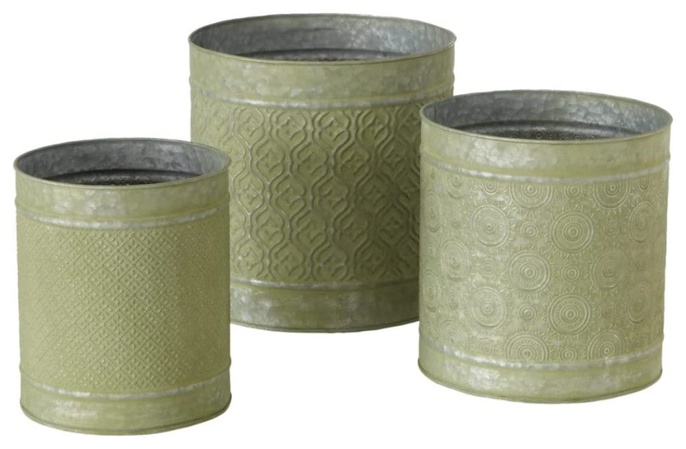 3 Piece Intricate Cache Pot Planter Set