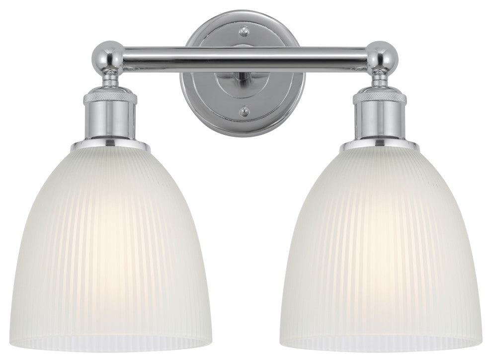 Innovations 616-2W-PC-G381 Castile 2 Light Bath Vanity Light, Polished Chrome