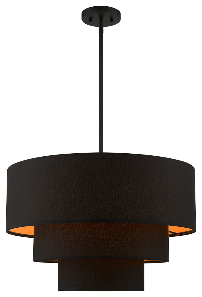 Livex Lighting Sentosa 4-Light Black Pendant Chandelier