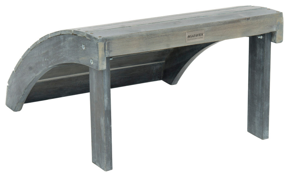 Safavieh Mopani Outdoor Ottoman, Ash Gray