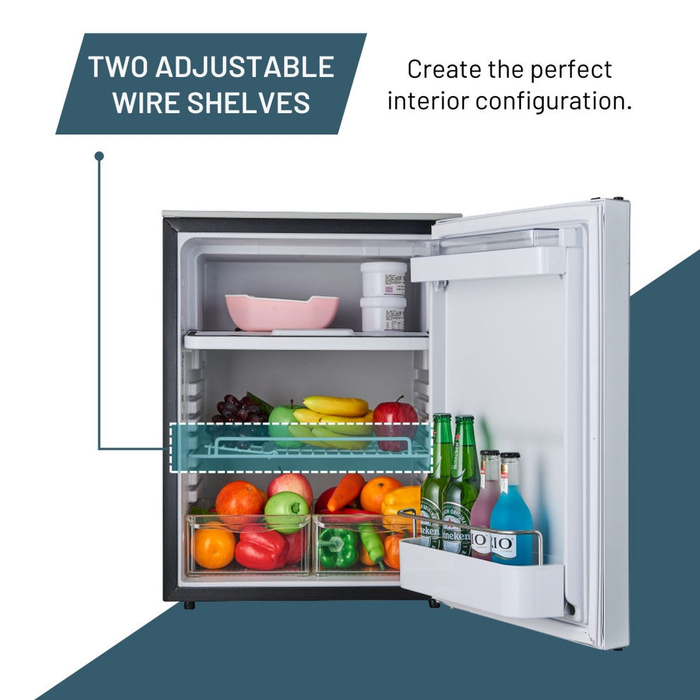 Equator 2.8cu.ft. Brushed Stainless 12V/DC RV Built-in Refrigerator w/Compressor