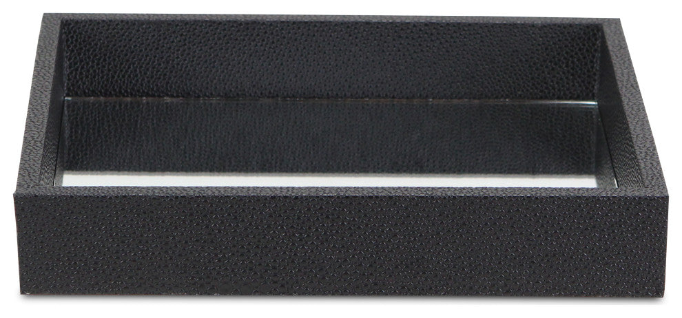 Bubble Mirrored Tray, 10", Black