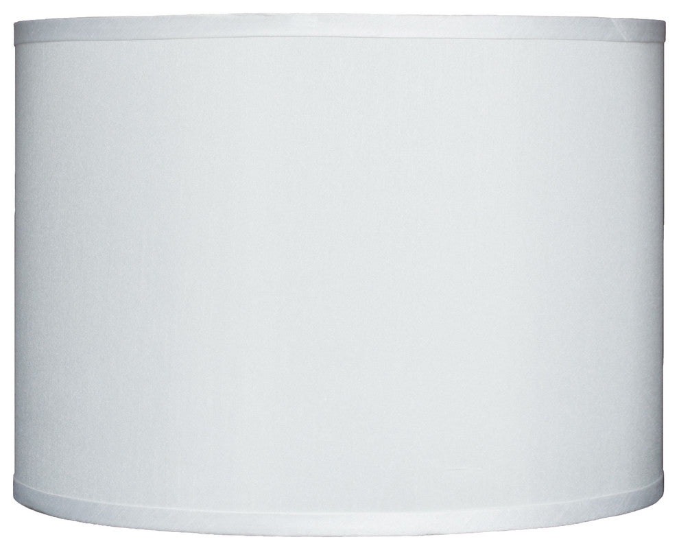 Classic Drum Faux Silk Lamp Shade, Off White, 14"