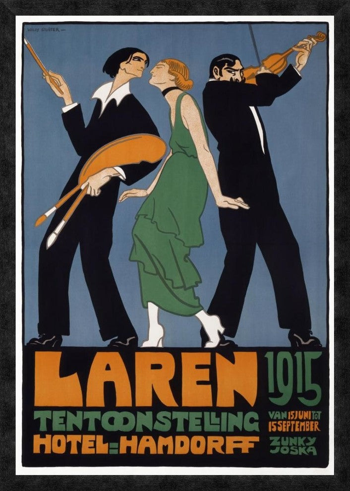 "Laren 1915" Framed Canvas Giclee by Jan Willem Sluiter, 27x38"