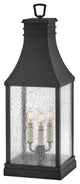 Hinkley Beacon Hill 3-Light Large Pier Mount Lantern 17467MB, Museum Black