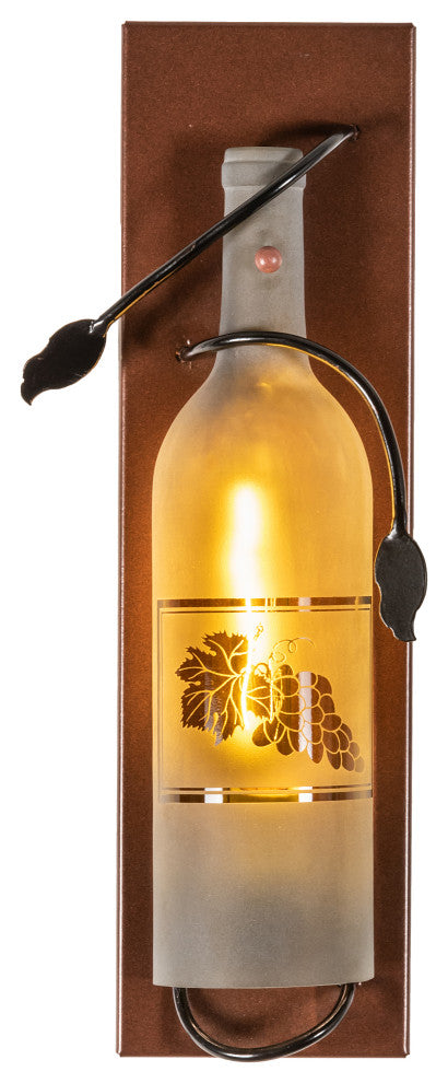 6 Wide Tuscan Vineyard Wine Bottle Wall Sconce