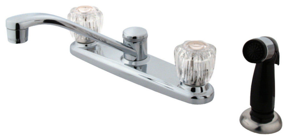 Kingston Brass Centerset Kitchen Faucet, Polished Chrome