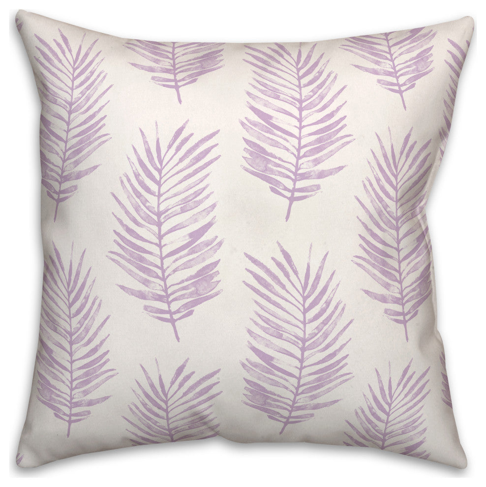 Purple Fern Leaves 20x20 Indoor/Outdoor Pillow
