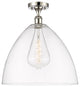 Innovations 516-1C-PN-GBD-162-LED 1 Light Semi-Flush Mount, Polished Nickel
