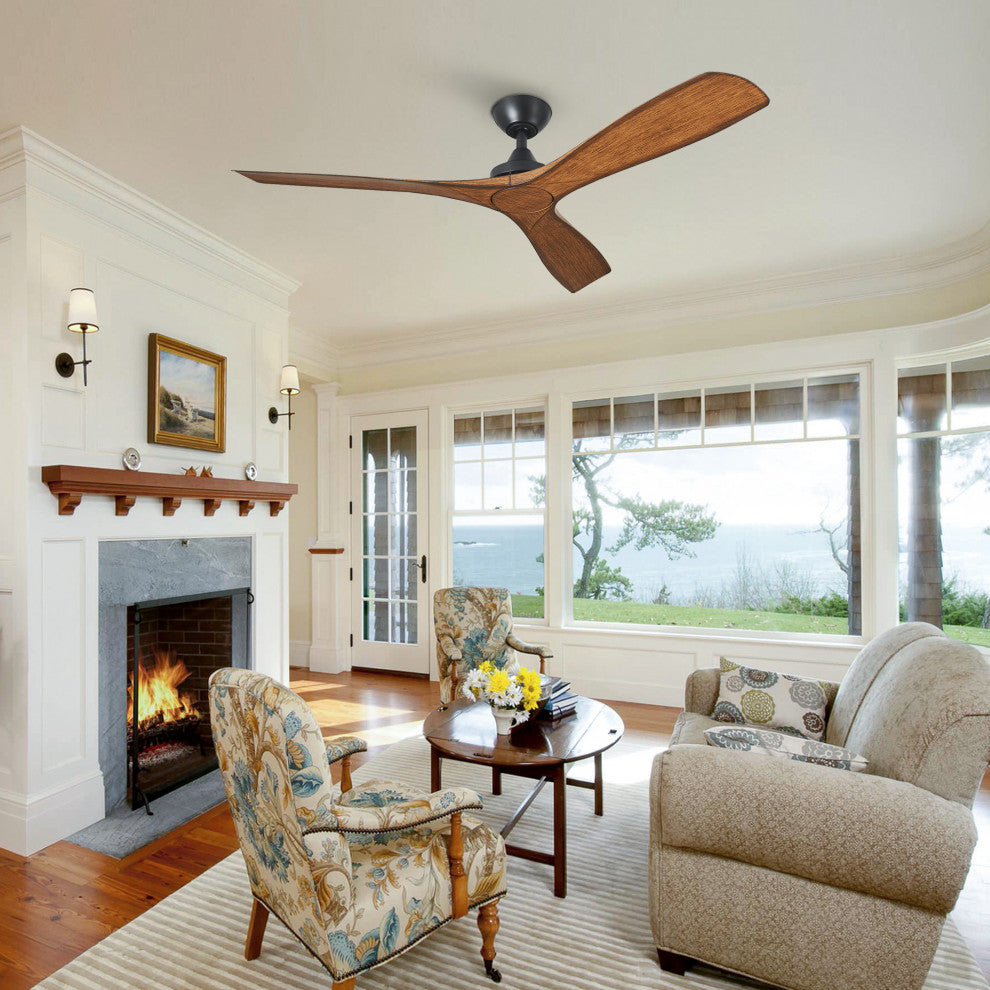 52 in. Modern Ceiling Fan with DC Reversible Motor and Remote
