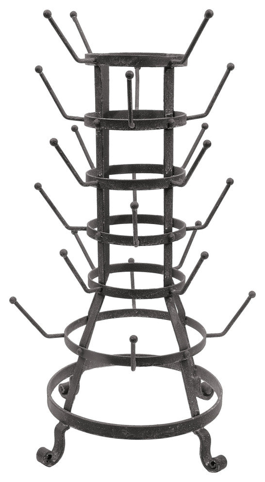 Metal Bottle/Mug Holder With 24 Hooks