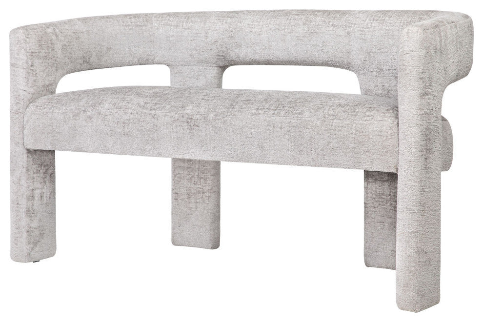 Gwen Modern Luxury Jacquard Fabric Upholstered Sculpture Bench