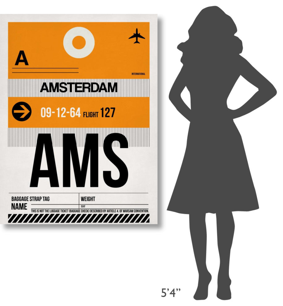 "AMS Amsterdam Luggage Tag 2" Fine Art Print