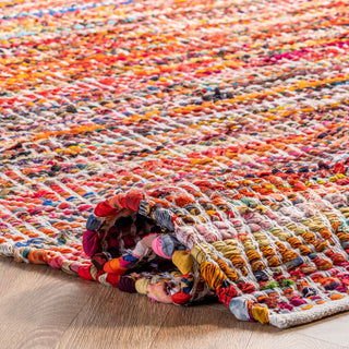 Nuloom Candy Striped Chevron Area Rug, Magenta 3'x5'