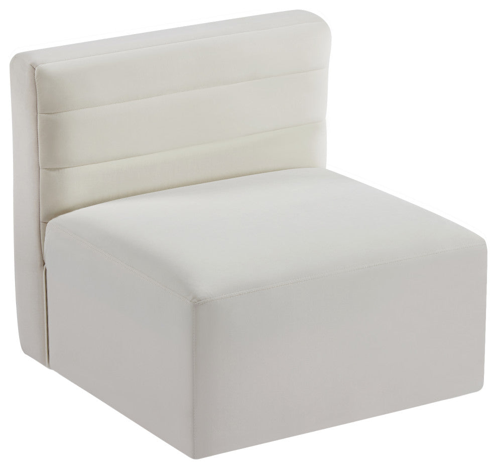 Quincy Modular Component, Cream, Armless Chair