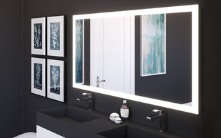Smart Angelina Dimmable LED Bathroom Mirror with Voice Control, 60" x 30"