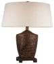 Benzara BM240304 Table Lamp With Polyresin Urn Shape Base, Bronze