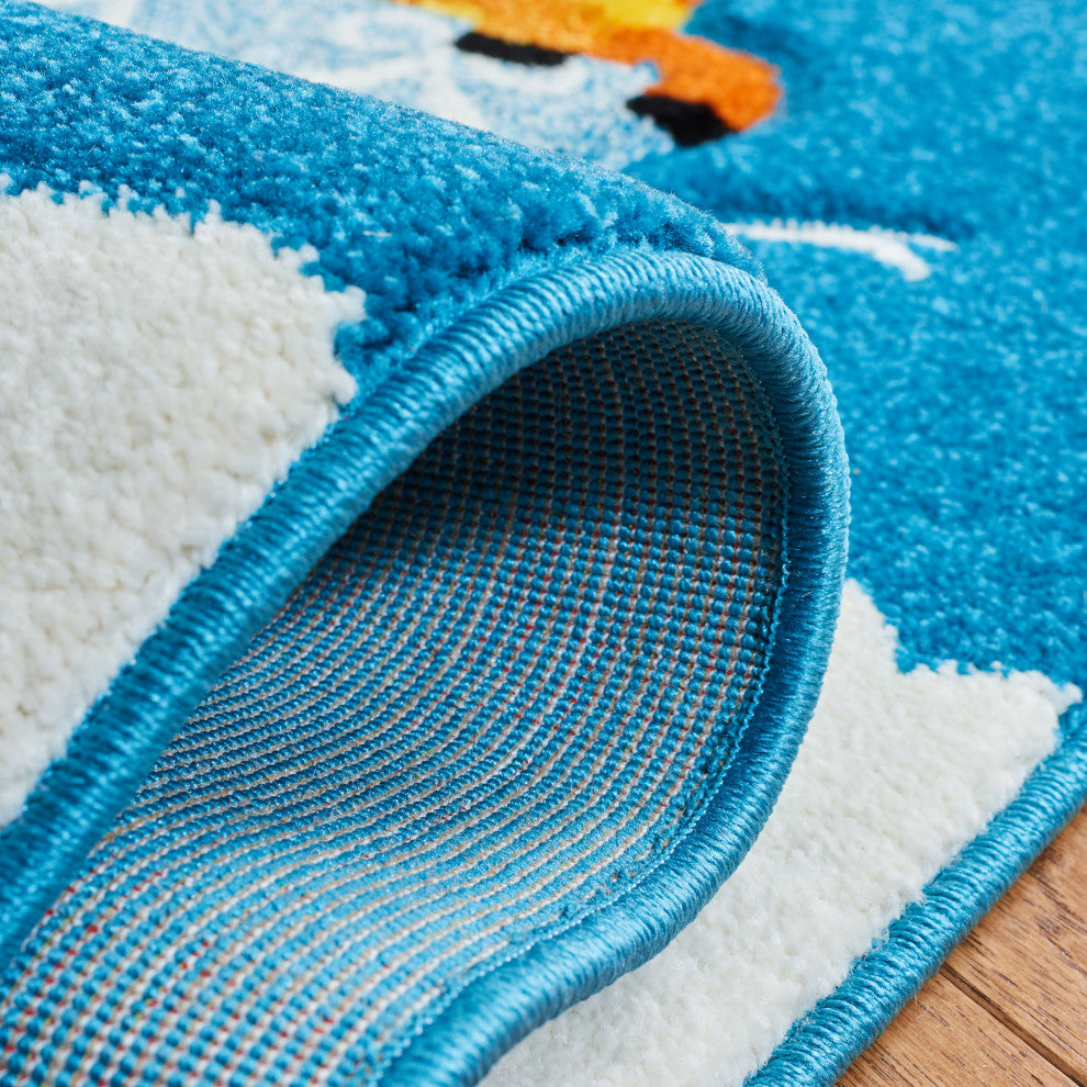 Safavieh Carousel Kids Collection CRK118M Rug, Blue/Green, 9' X 12'