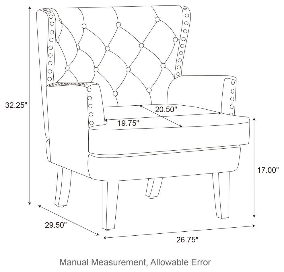 Set of 2  Leatherette Modern Accent Chair, Coffee