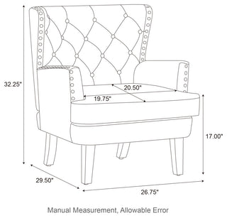 Set of 2  Leatherette Modern Accent Chair, Coffee