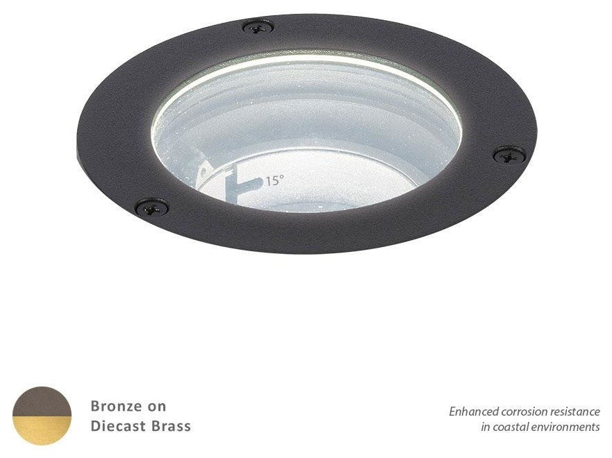 WAC Lighting LED 3" 12V Inground Well Light, Bronzed Brass